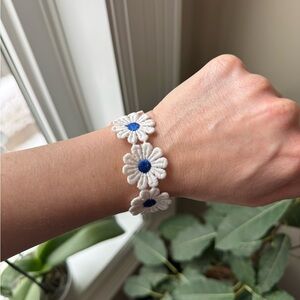 Handmade Crochet Floral Bracelet
